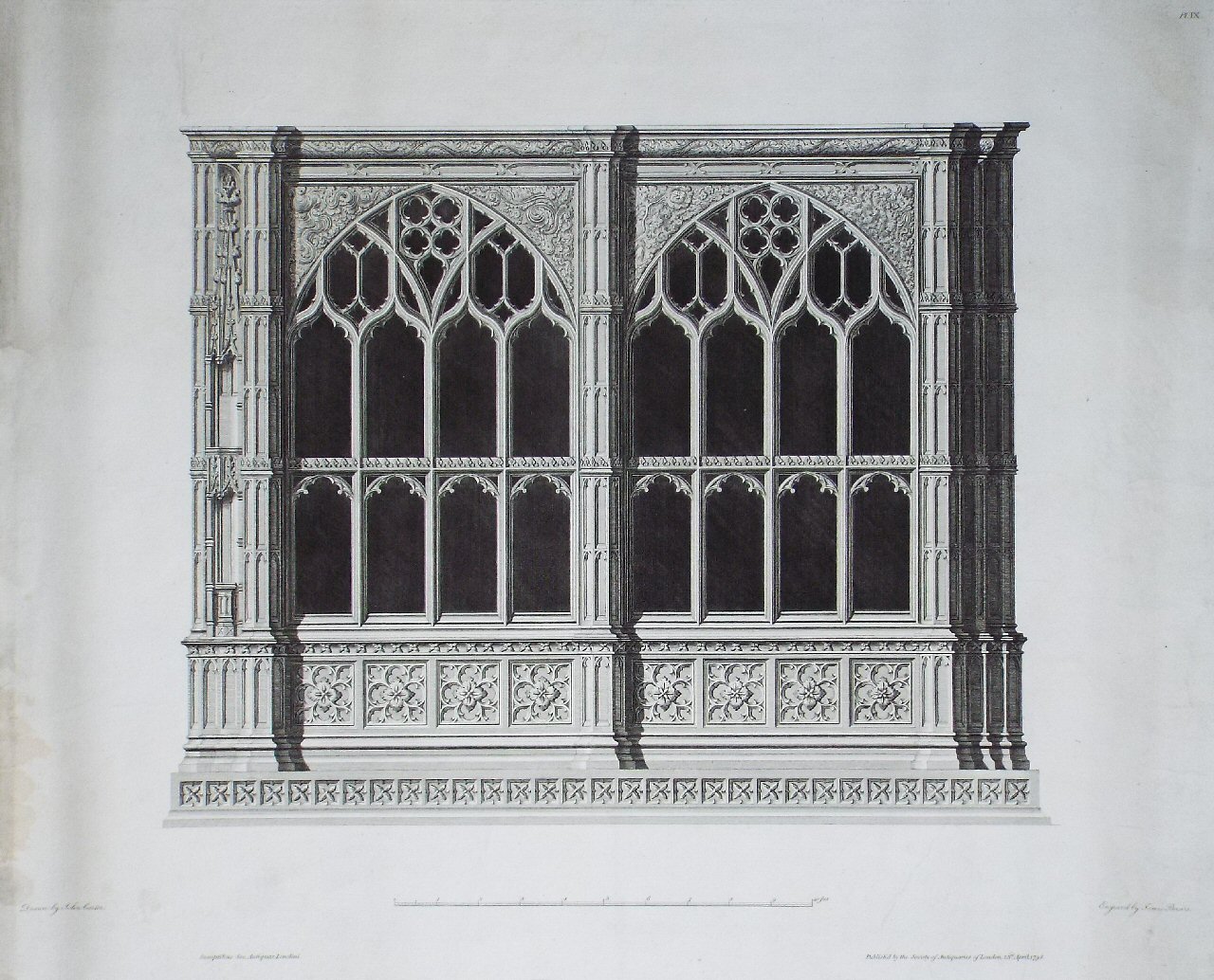 Print - (Prior Bird's Chapel) Pl.9 - Basire